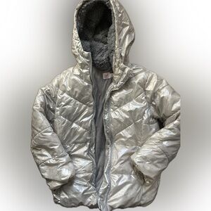 Wonder Nation Silver Kids Puffer coat size‎ 7/8